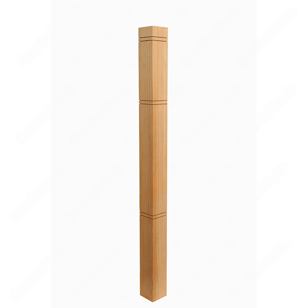 PM101 1210 Unfinished Red Oak Stair Post