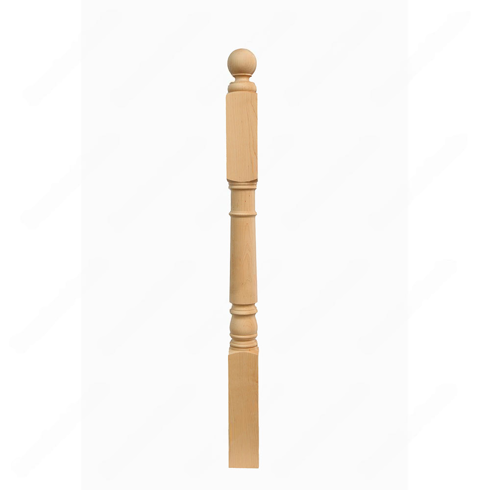 PR201 S1 Classic Colonial 3*3*48 Unfinished Maple Stair Post