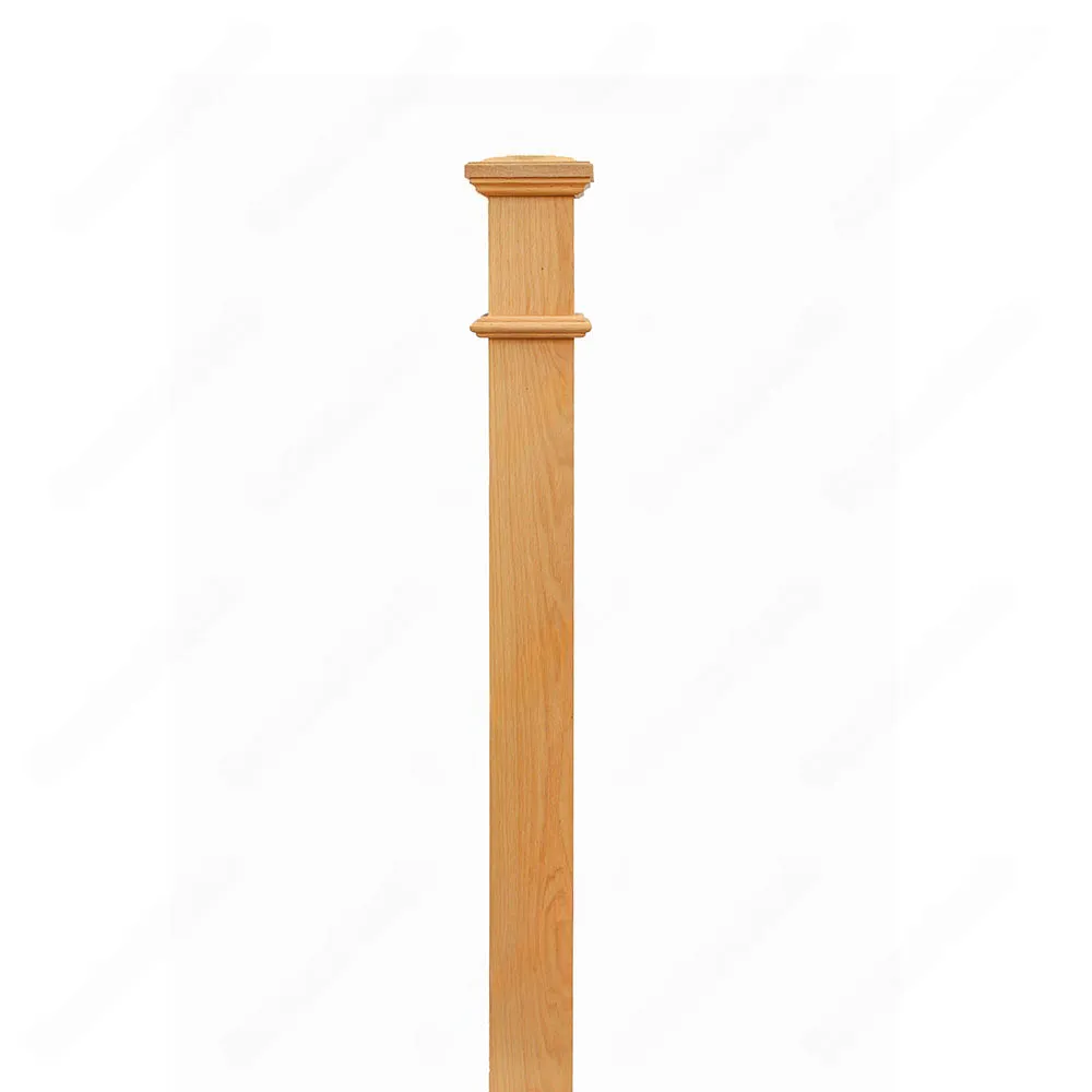 PM103 F1260 Unfinished Red Oak Modern Stair Post