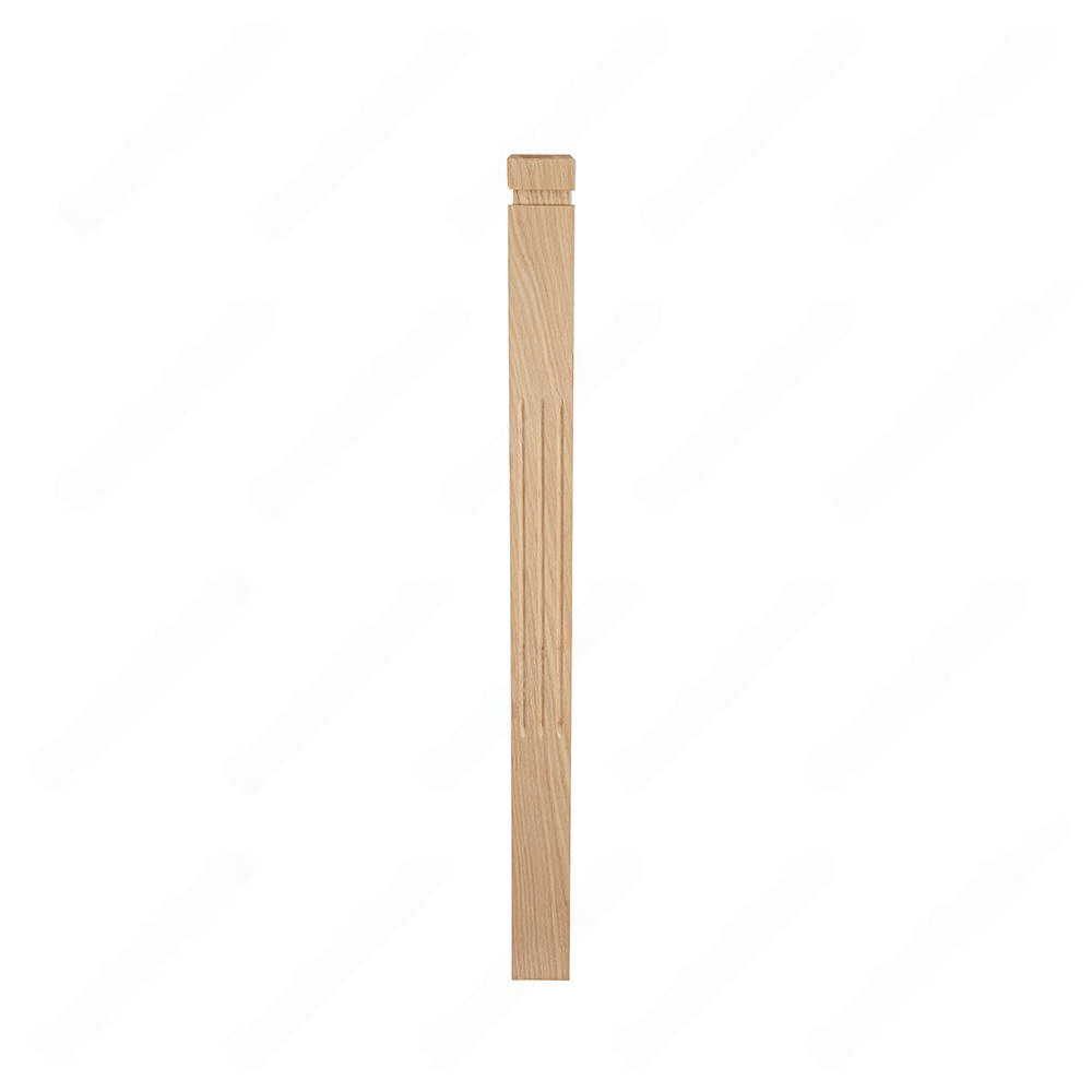 PM101 1263 Unfinished Red Oak Stair Post (Available in Metal Frame)
