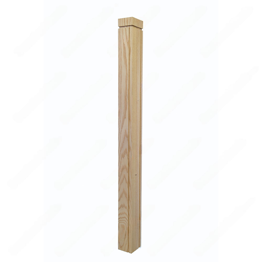 PM101 1269 Unfinished Red Oak Stair Post (Available in Metal Frame)