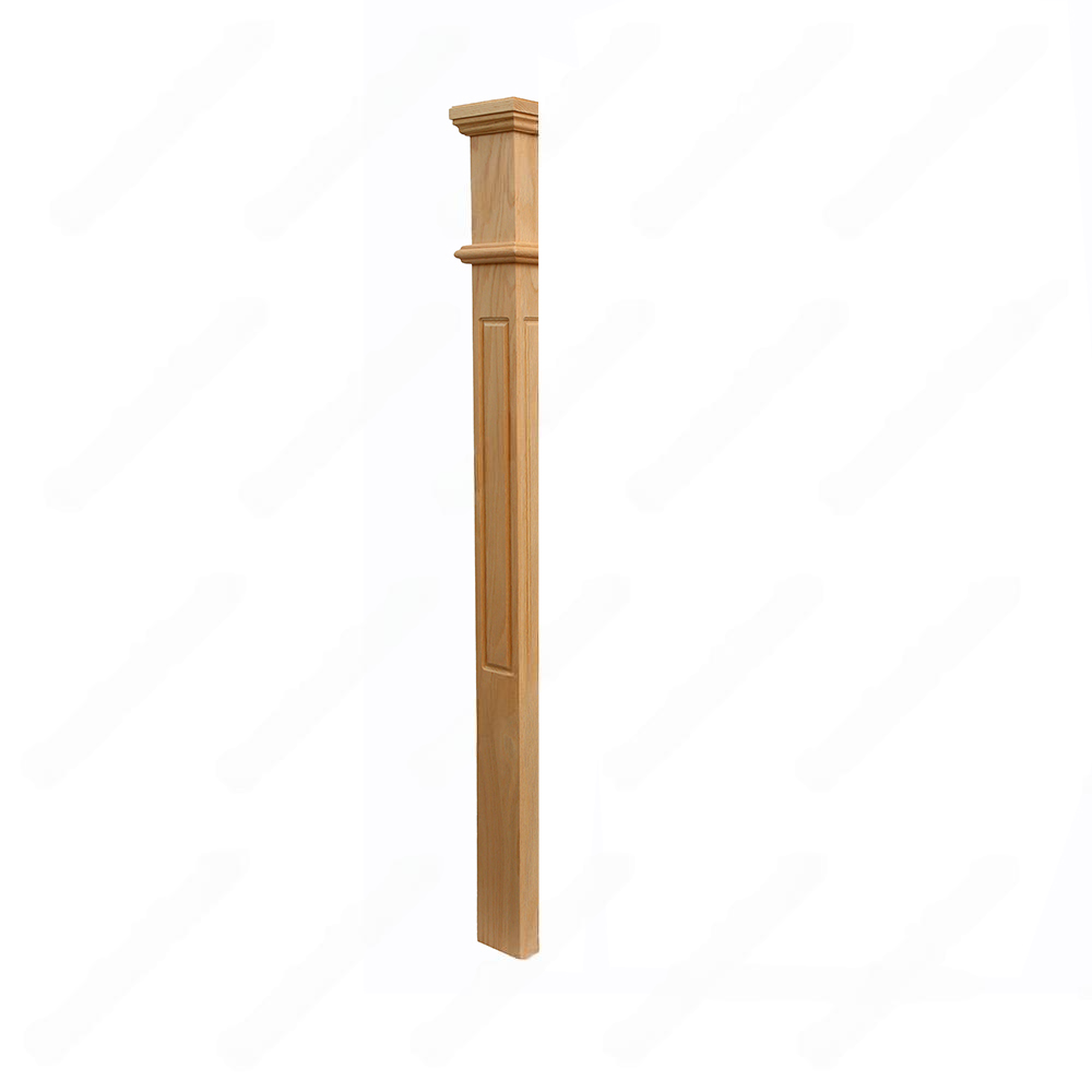 HPM103 F1267 Plain 3 1/2*48 Half Post Unfinished Red Oak Half stair Post