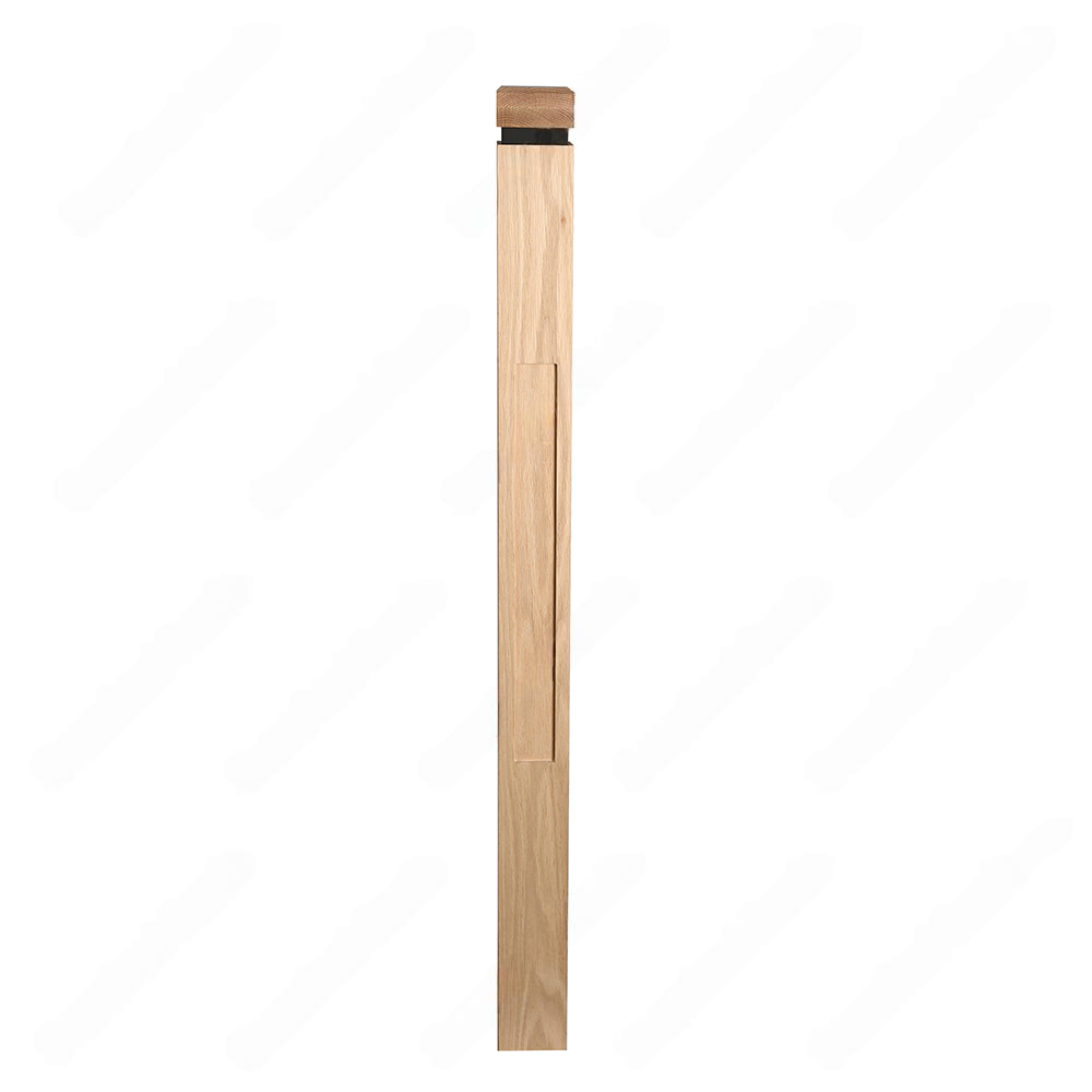 PM301 1265 Unfinished White Oak Stair Post (Available in Metal Frame)