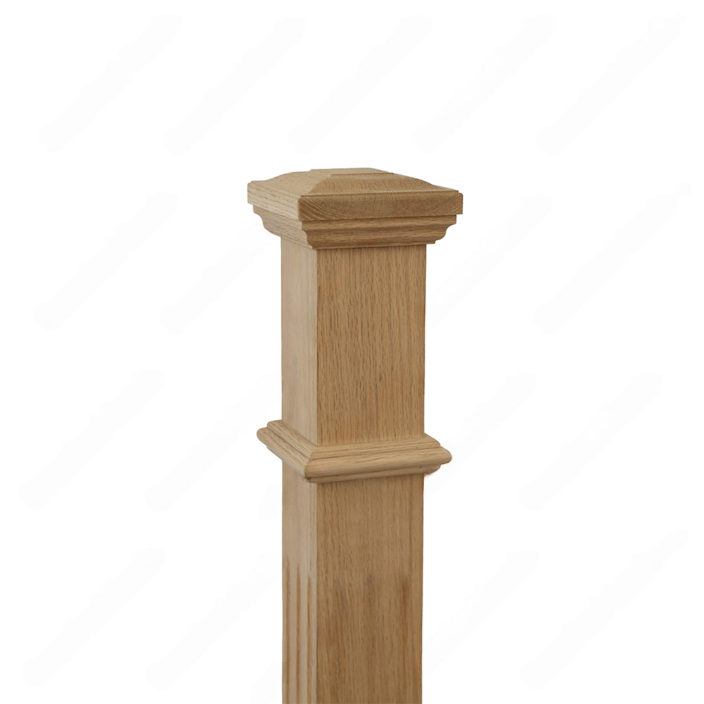 PM103 F1263 Unfinished Red Oak Stair Post