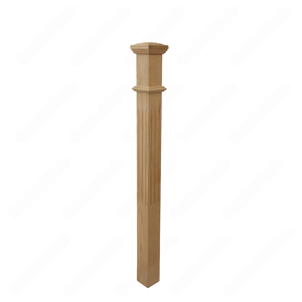 PM103 F1263 Unfinished Red Oak Stair Post