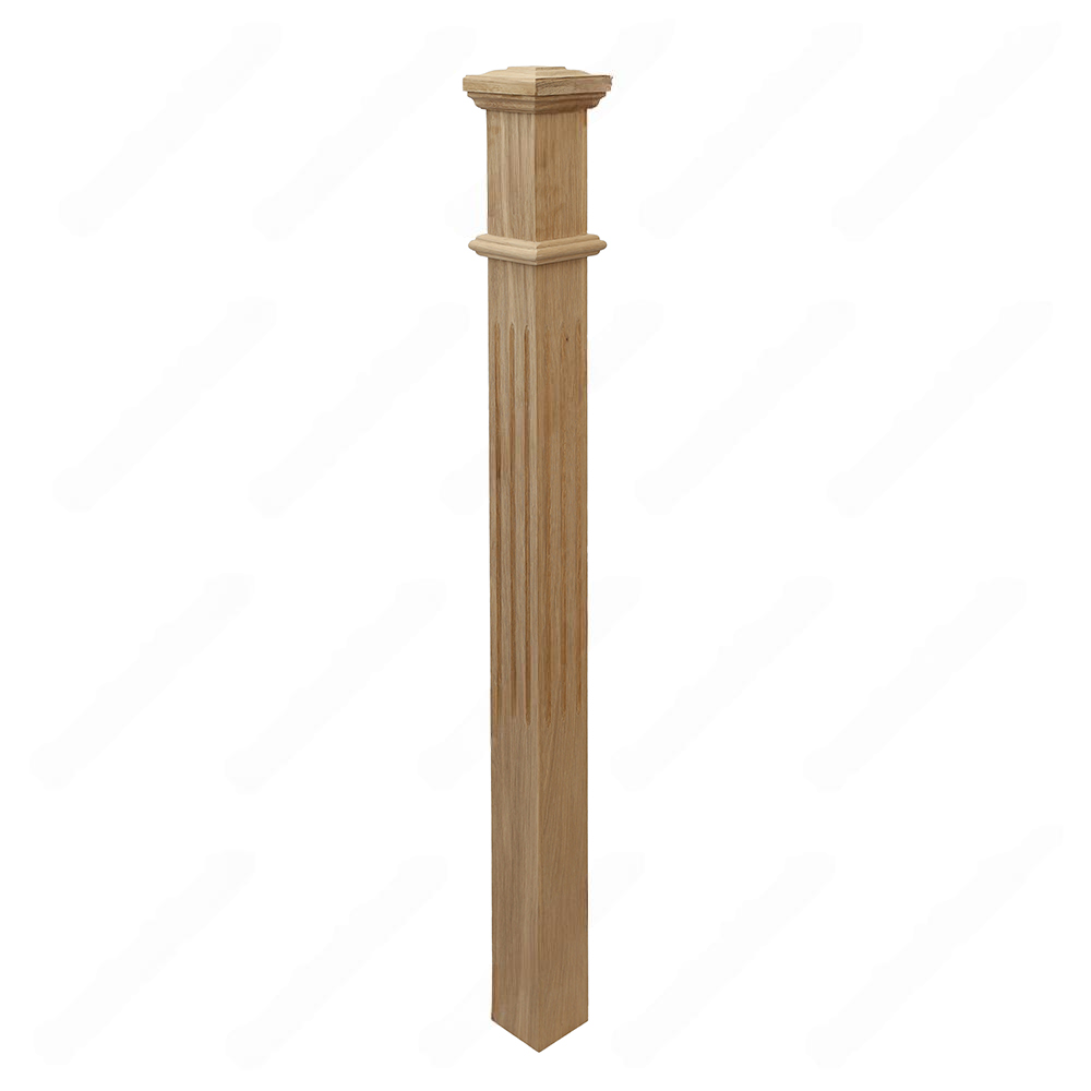 PM103 F1263 Unfinished Red Oak Stair Post