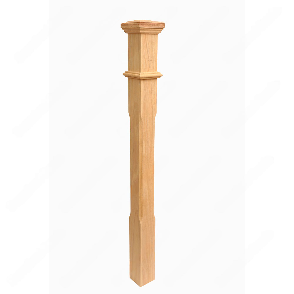 PM103 F1264 3 1/2*48 Unfinished Red Oak Stair Post