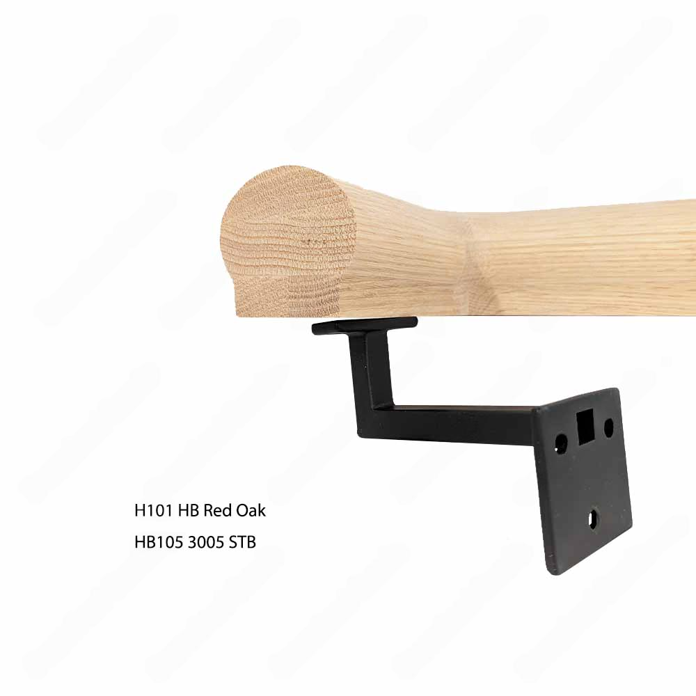 F101 HB-11 90 Degree Unfinished Red Oak | Maple Handrail Accessory