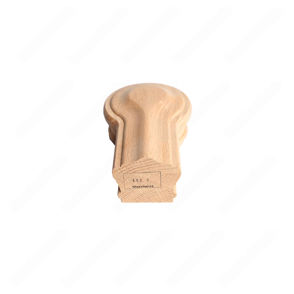 F107 HA-31 Straight Openning Cap Unfinished Red Oak | Maple Handrail Accessory