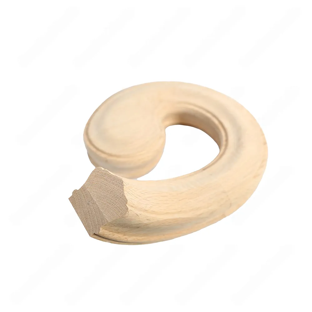 F105 HA-35 Volute Right Turn Unfinished Red Oak | Maple Handrail Accessory