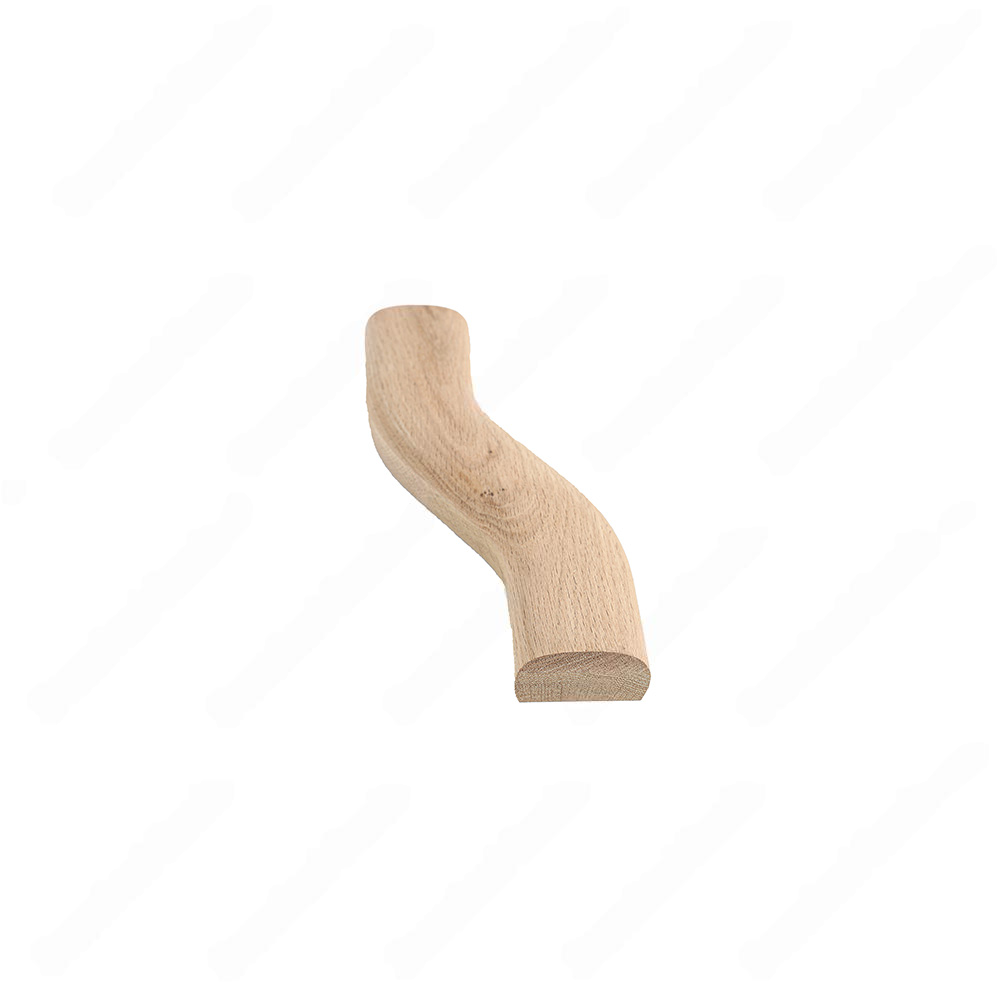F102 HF-22 S Shape 6 Left Turn Unfinished Red Oak | Maple Handrail Accessory