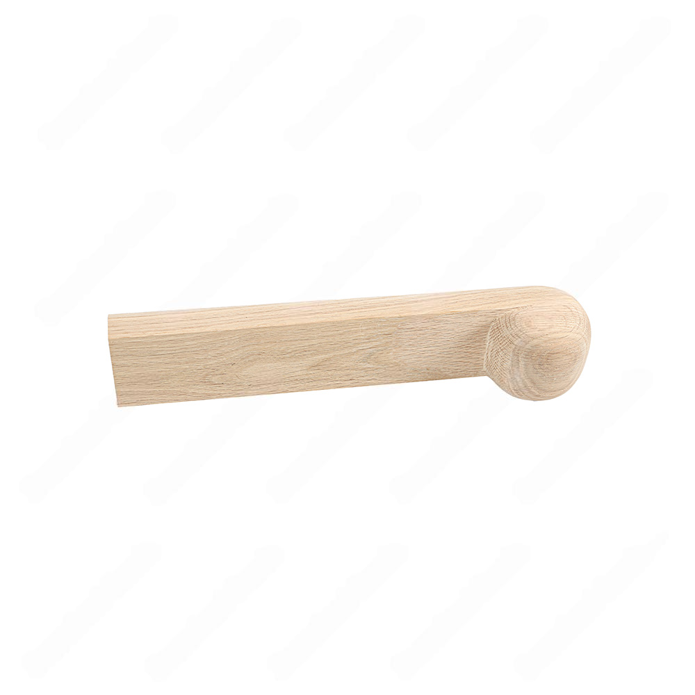 F107 HF-31 Straight Opening Cap Unfinished Red Oak | Maple Handrail Accessory