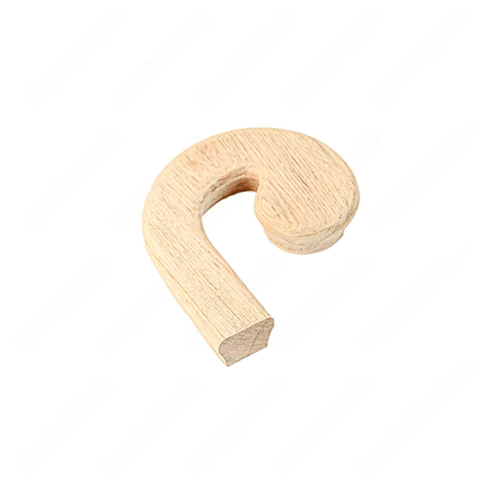 F104 HG-30 Volute Left Turn Unfinished Red Oak | Maple Handrail Accessory