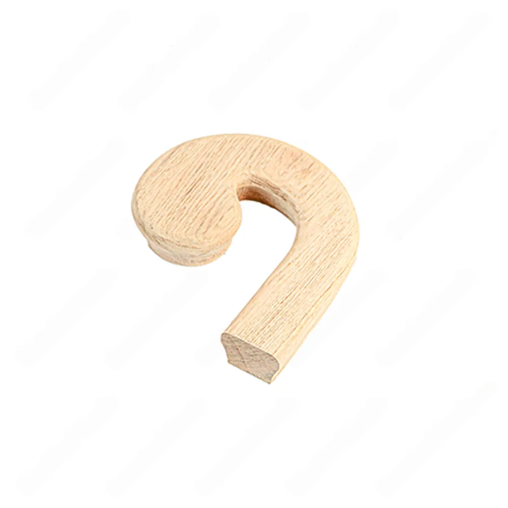 F105 HG-35 Volute Right Turn Unfinished Red Oak | Maple Handrail Accessory