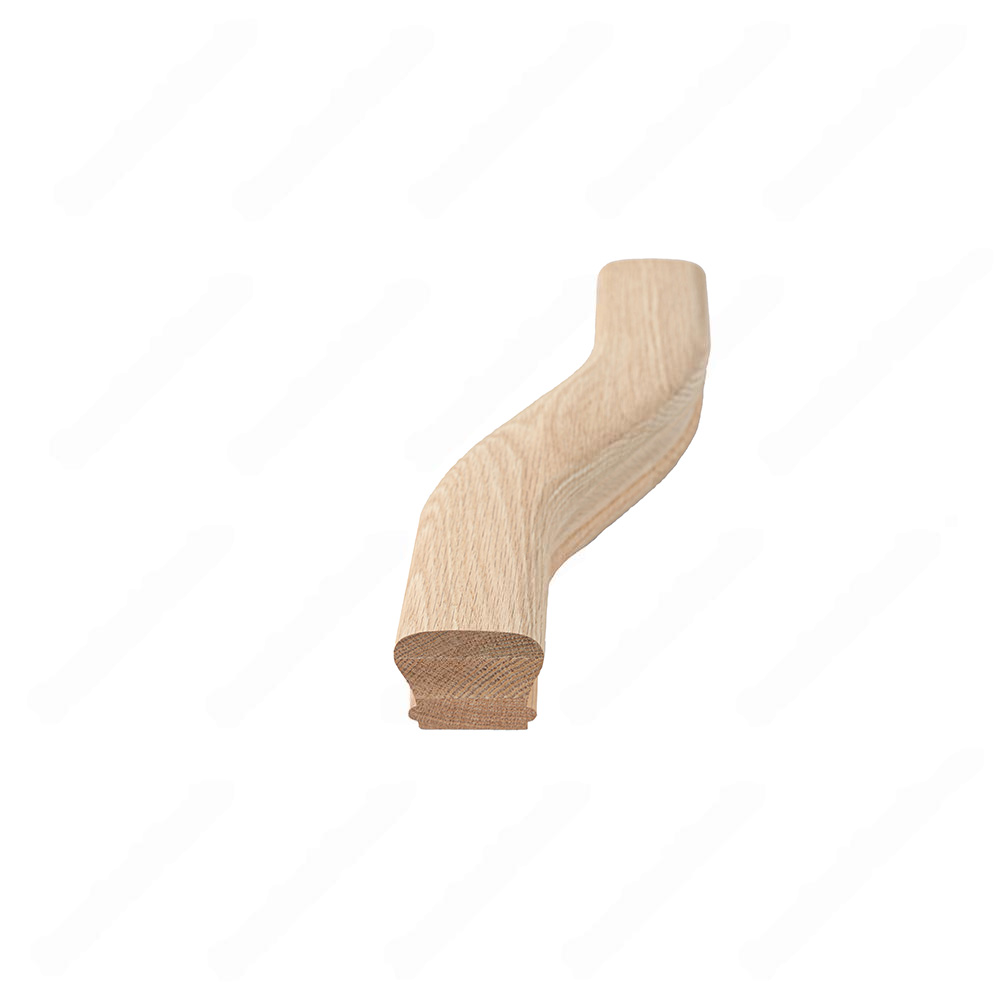 F103 HK-22 S Shape 6 Right Turn Unfinished Red Oak | Maple Handrail Accessory