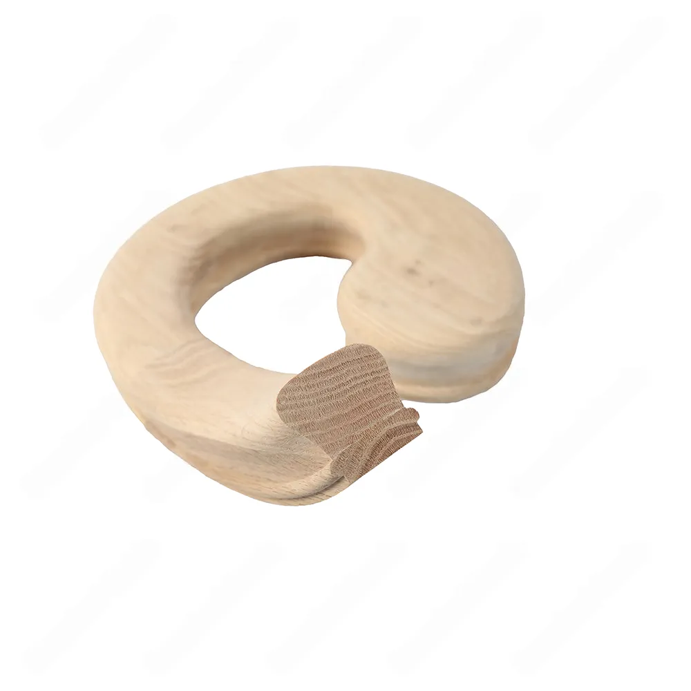 F104 HK-30 Volute Left Turn Unfinished Red Oak | Maple Handrail Accessory