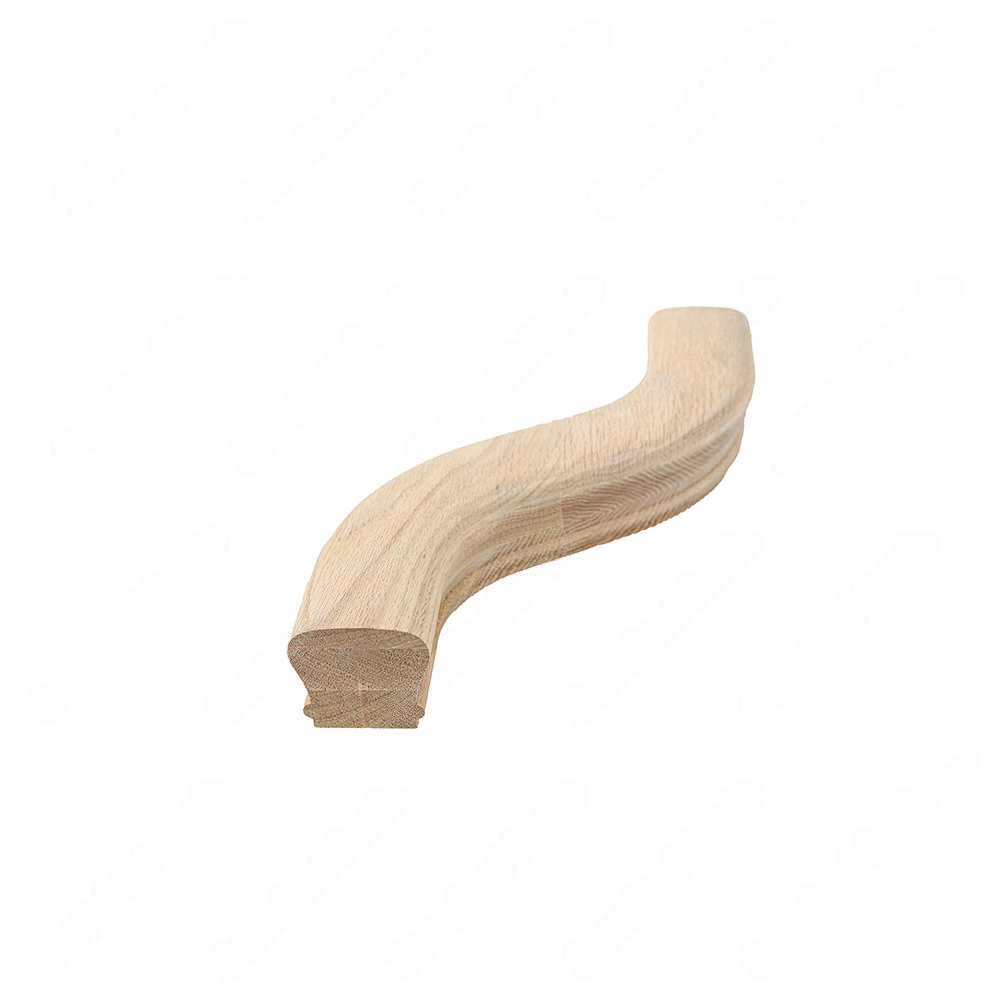 F103 HK-22 S Shape 6 Right Turn Unfinished Red Oak | Maple Handrail Accessory