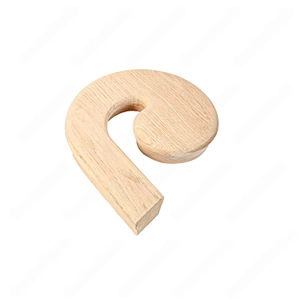 F104 HR-30 Volute Left Turn Unfinished Red Oak | Maple Handrail Accessory