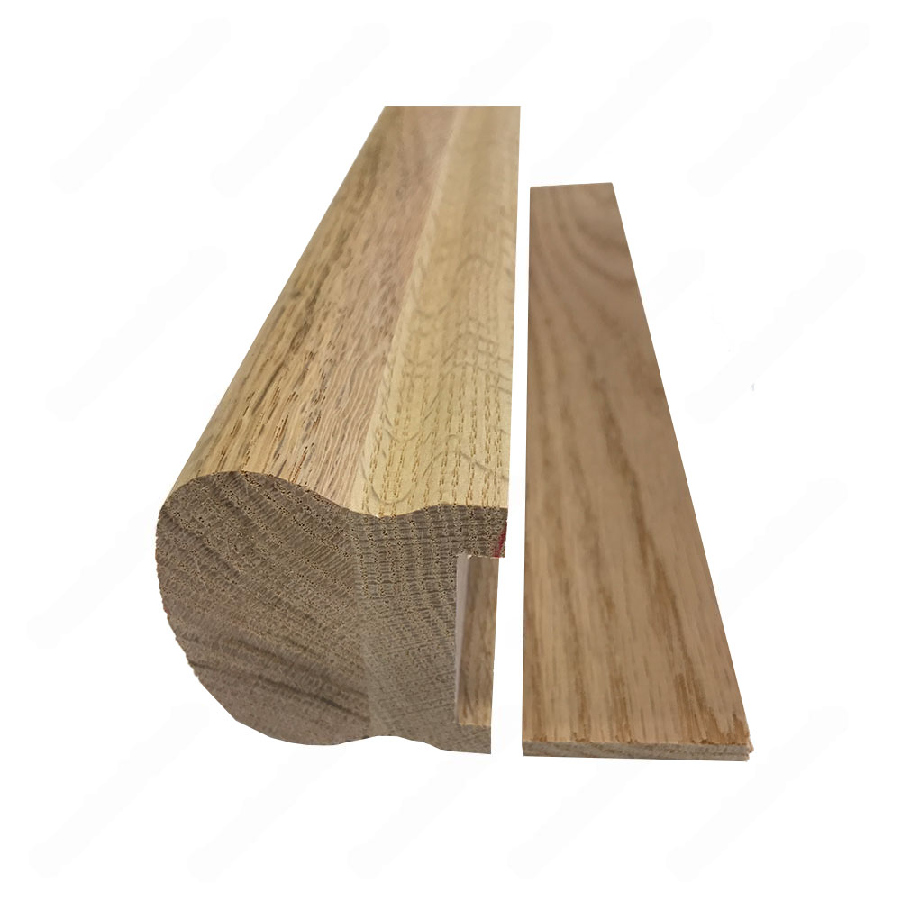F109 Handrail Accessory Spacer 1 1/4 Unfinished Red Oak | Maple Handrail Accessory 8ft