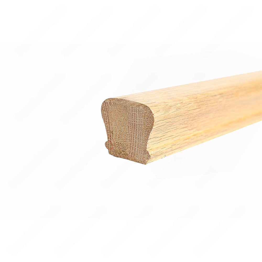 H101 HK 2 3/8*2 1/8 Unfinished Red Oak Flat Handrail