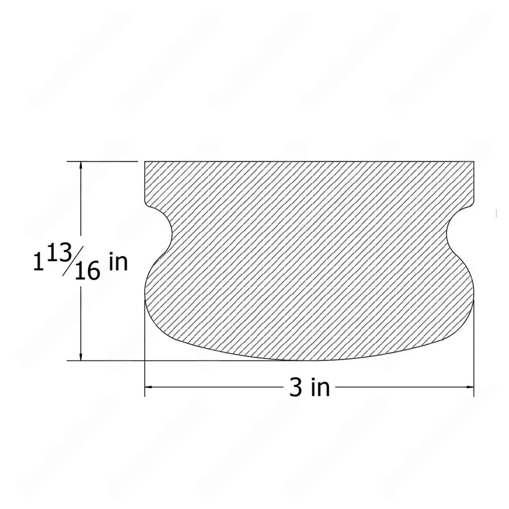 H201 HC 3*1 3/16 Flat Handrail Maple