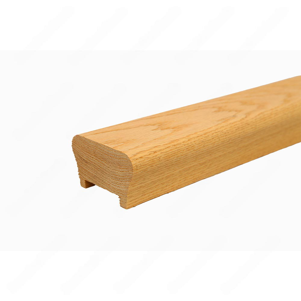 H101 HR 3*1 25/32 1 3/4 Grooved Handrail Red Oak
