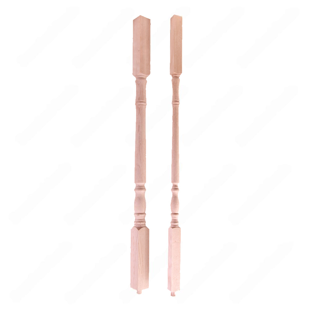 S1-44 1-3/4 Colonial Red Oak Unfinished Spindle, available in 36, 39, 42