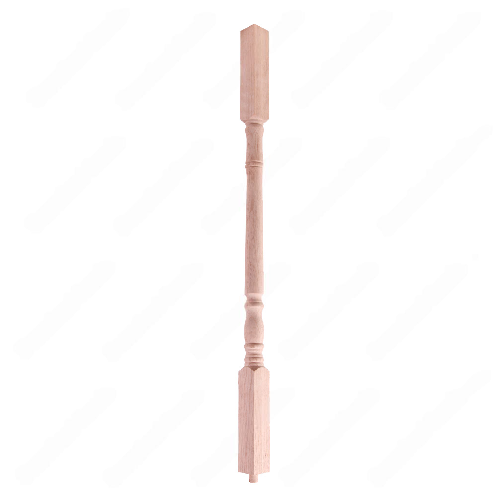 S1-44 1-3/4 Colonial Red Oak Unfinished Spindle, available in 36, 39, 42