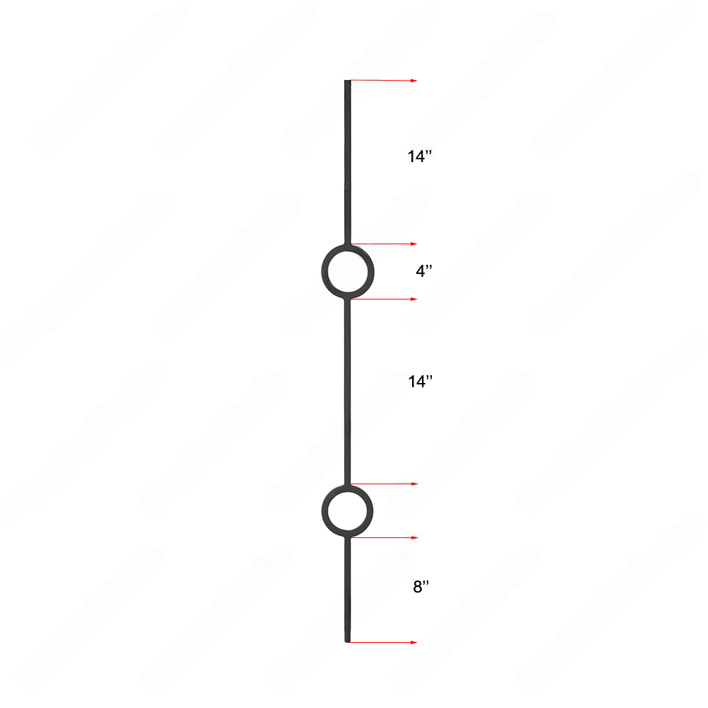 V-73-STB 1/2*44 Satin Black Iron Balusters(1/2 Tube)
