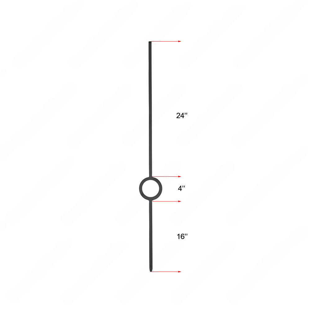 V-72-STB 1/2*44 Satin Black Iron Balusters(1/2 Tube)