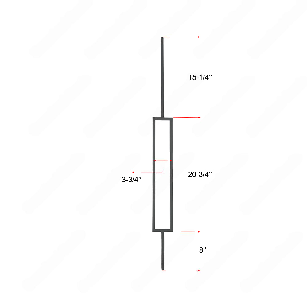 V-6.3-STB 1/2*44 Satin Black Iron Balusters(1/2 Tube)