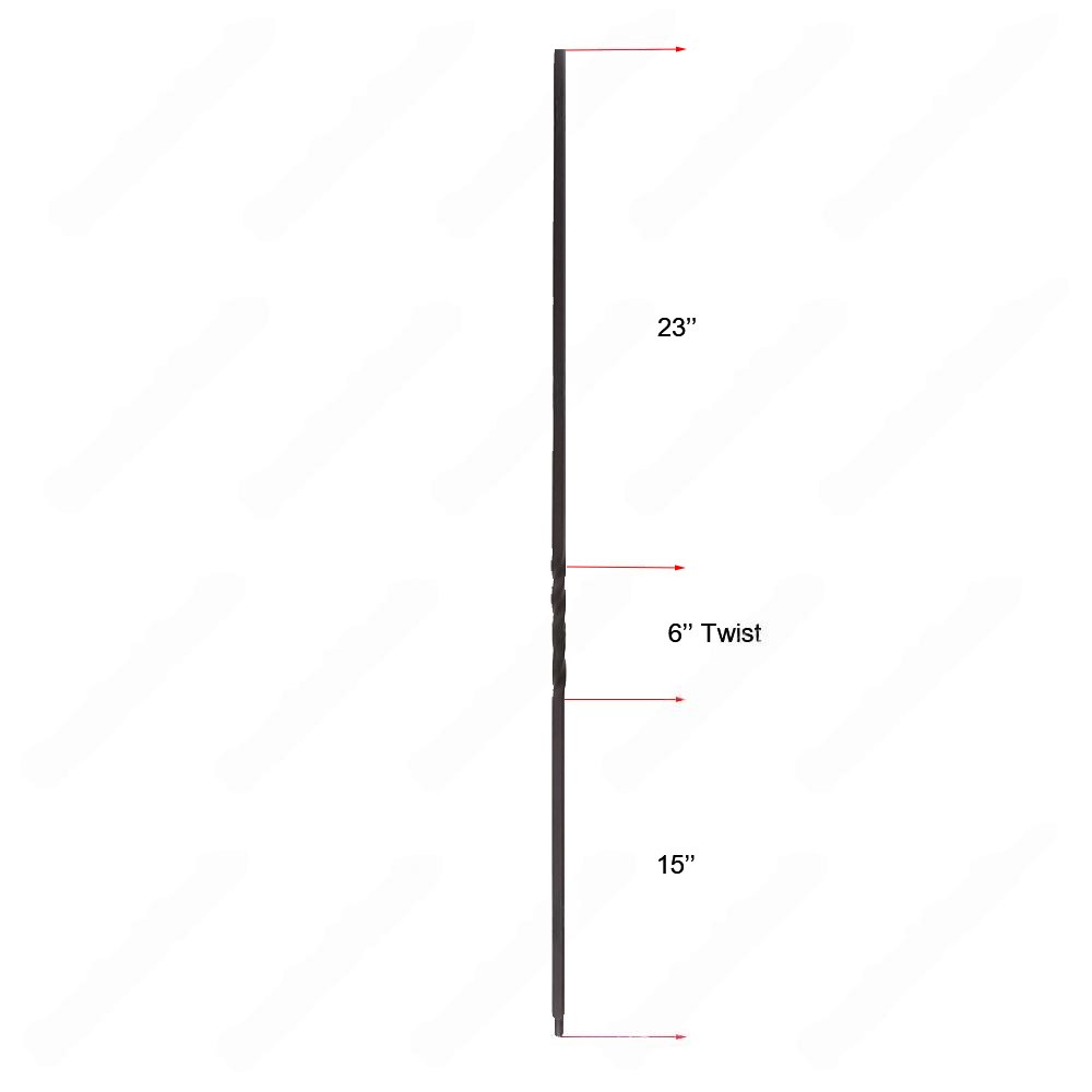V-02-STB 1/2*44 Satin Black Iron Balusters(1/2 Tube)