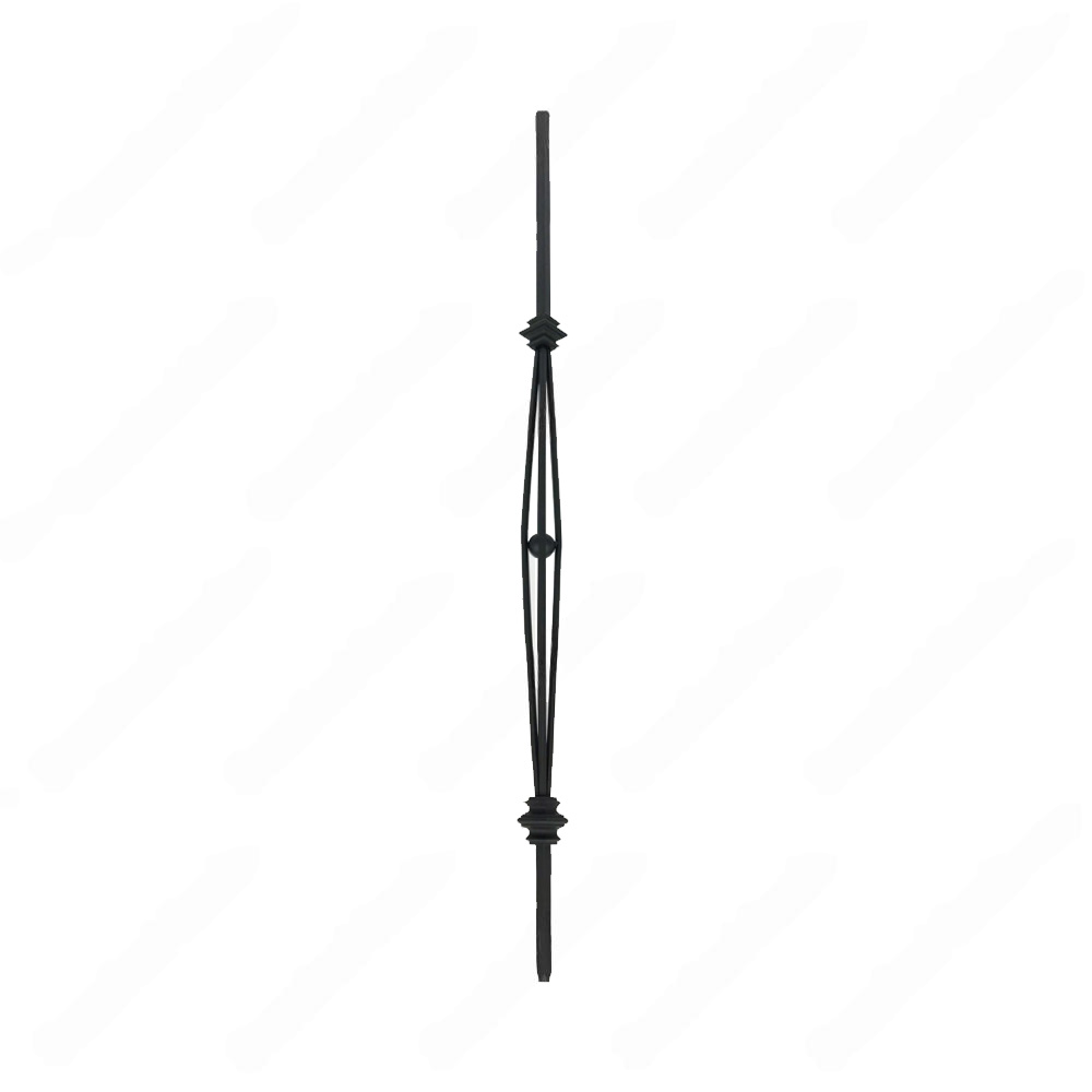 V-04-02-STB 1/2*44 Satin Black Iron Balusters(1/2 Tube)