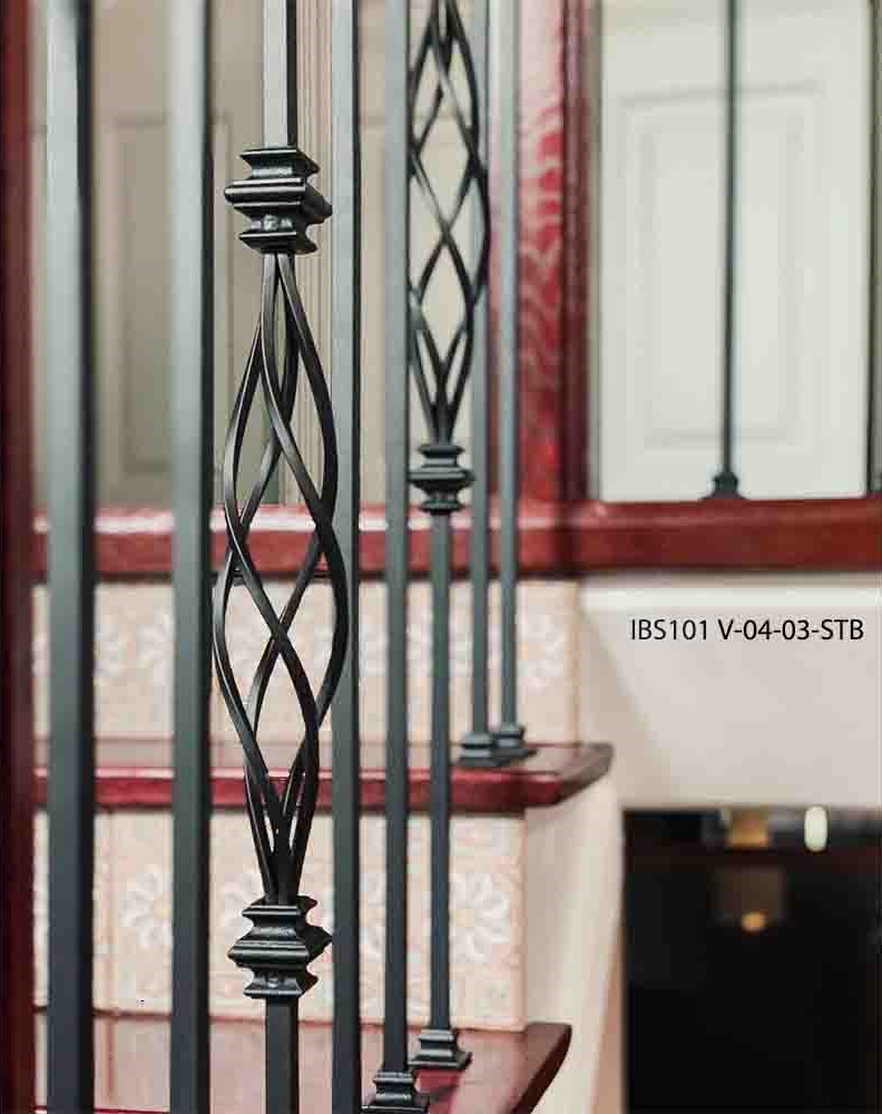 V-04-03-STB 1/2*44 Satin Black Iron Balusters(1/2 Tube)