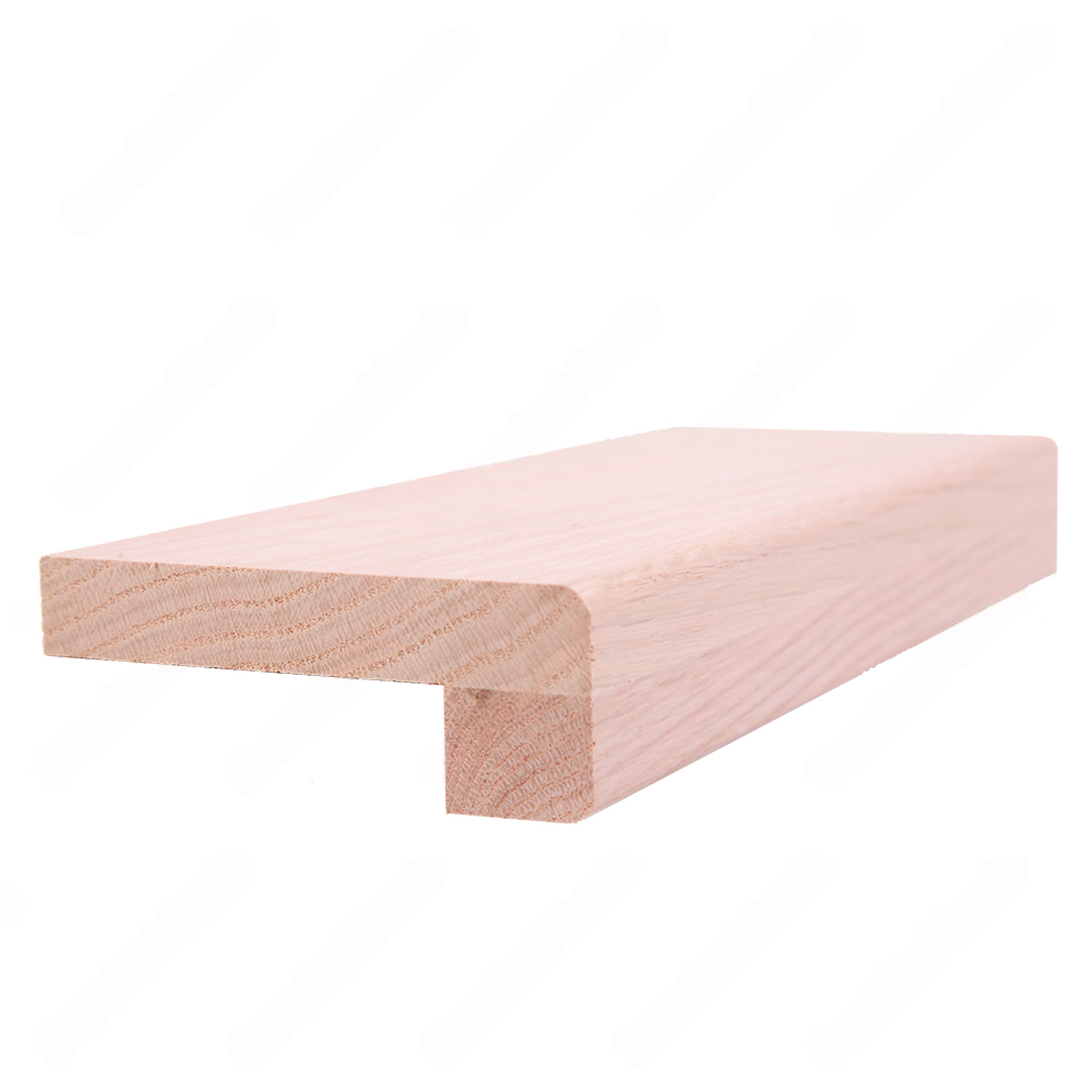 4 1/2" * 3/4" Unfinished Round Edge Natural Red Oak Nosing