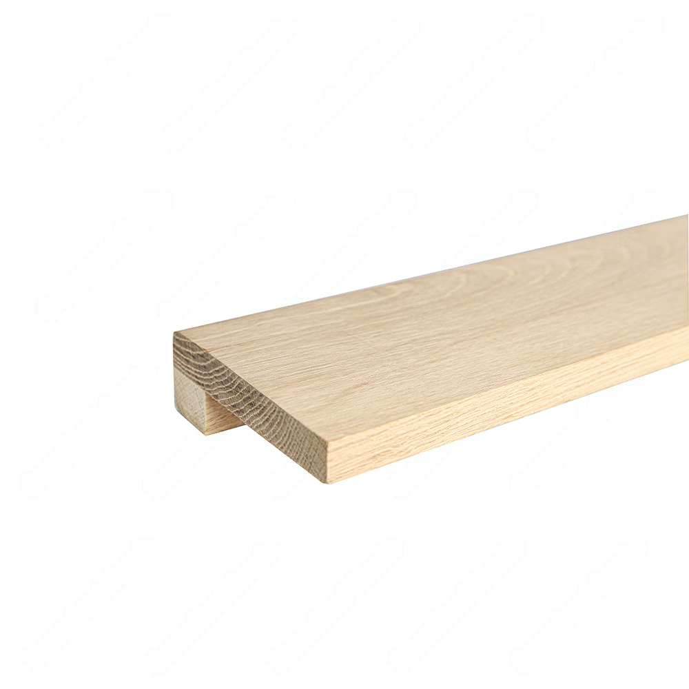 4 1/2" * 3/4" Unfinished Square Edge Natural White Oak Nosing