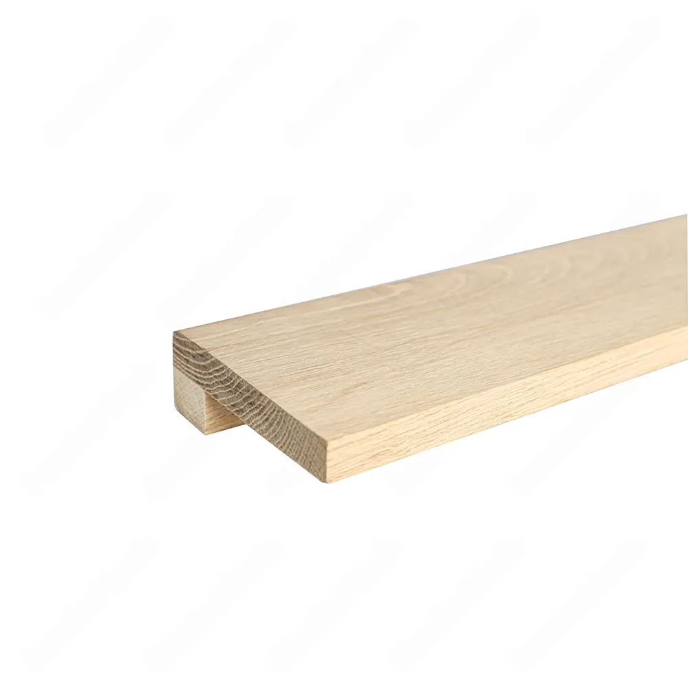 4 1/2" * 3/4" Unfinished Square Edge Natural White Oak Nosing