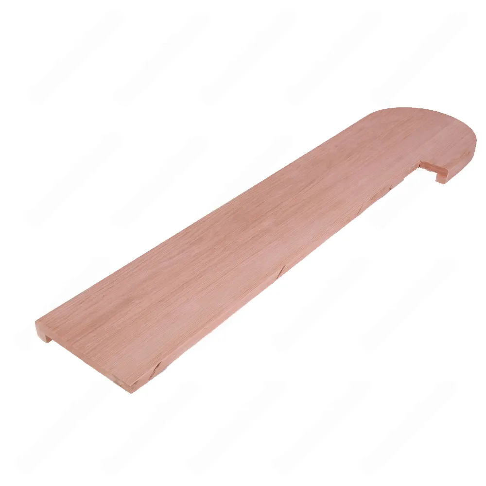 Unfinished Square Edge Open Left Natural Red Oak Bullnose Step