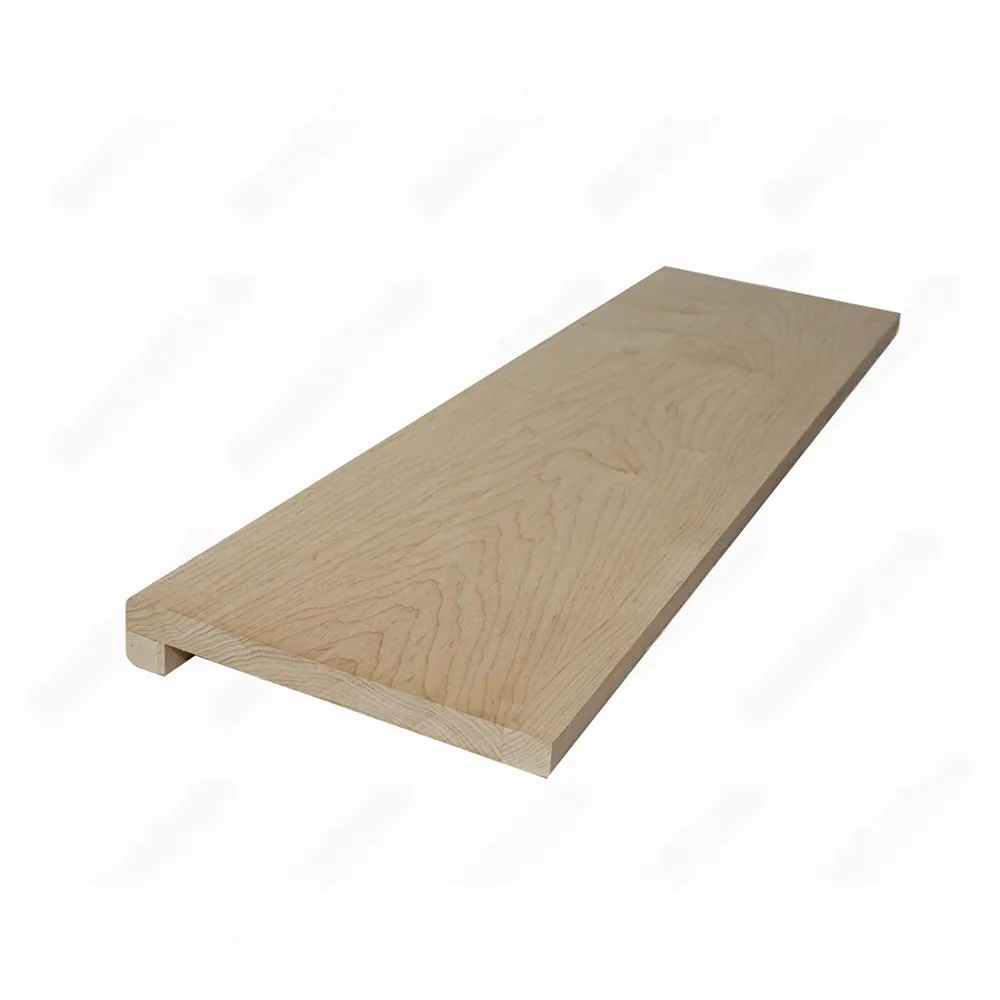 36", 42", 48" Unfinished Square Edge Natural Maple Box Stair Treads