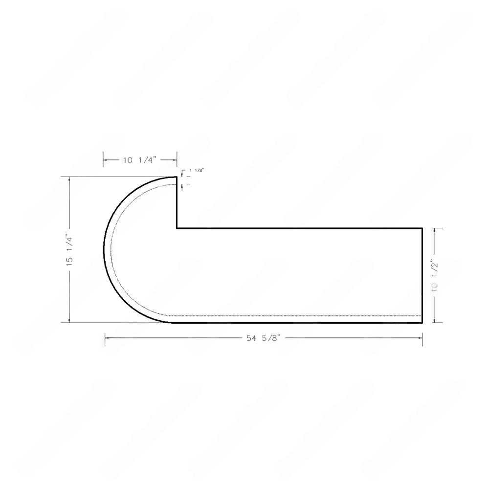 ST201 Standard Buno Square Edge With the Return Open Right Maple