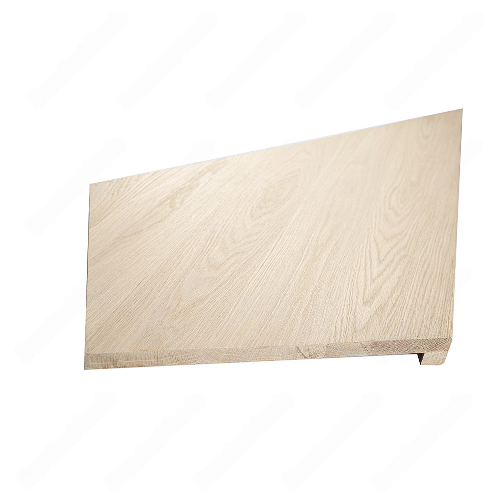 Unfinished Square Edge Right Turn Natural Red OakWinder Stair Treads